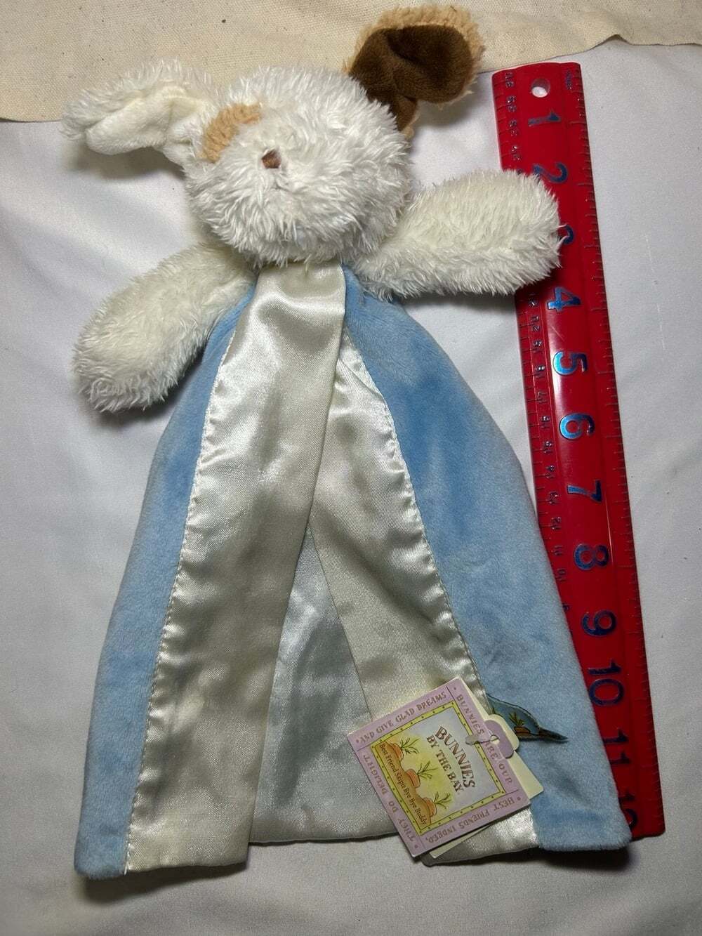 Bunnies By the Bay puppy dog blue velour outside white satin inside lovely NWT
